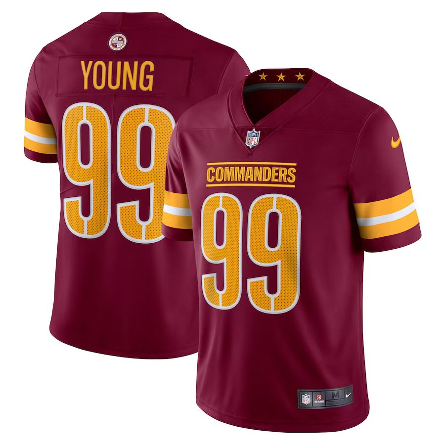 Men Washington Commanders #99 Chase Young Nike Burgundy Vapor Limited NFL Jersey